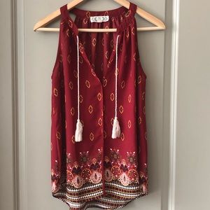 Like new! Knox Rose boho printed tank